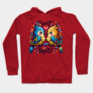 Lovebirds Whimsy: Beak-to-Beak Heart Creation Hoodie